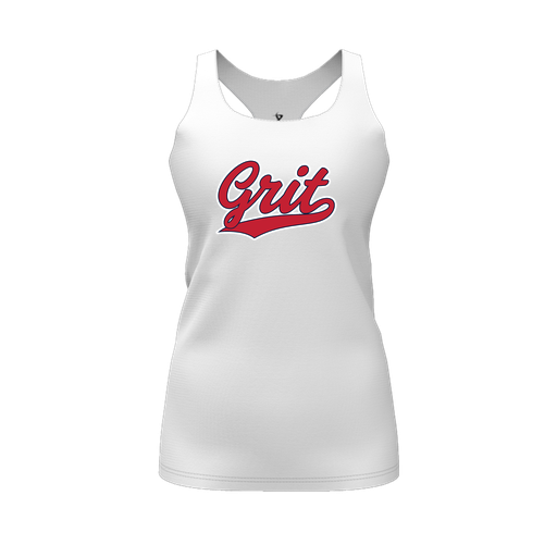 [FT0TRBWH-FYS-LOGO2] Decker Racerback Tank Top (Female Youth S, White, Logo 2)