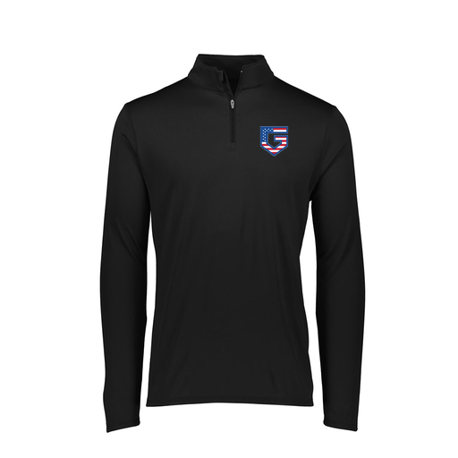 [FTLQFLBK-FAXS-LOGO1] Decker Women's Flex-Lite 1/4 Zip Shirt (Female Adult XS, Black, Logo 1)