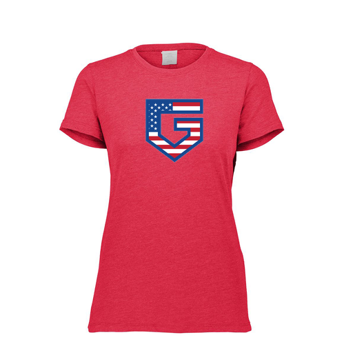 [FTSCUBRD-FAXS-LOGO1] Decker Women's Tri-Blend T-Shirt - Short Sleeve (Female Adult XS, Red, Logo 1)