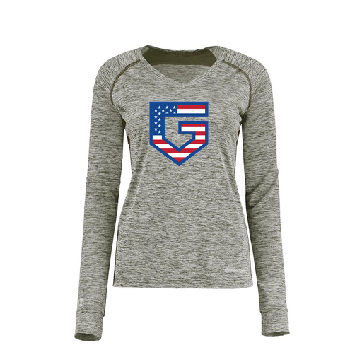 [222770.K94.XS-LOGO1] Ladies Electric Long Sleeve Shirt (Female Adult XS, Gray, Logo 1)