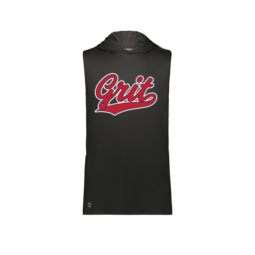 [222590.080.XS-LOGO2] Men's CoolDry Sleeveless Hoodie (Adult XS, Black, Logo 2)