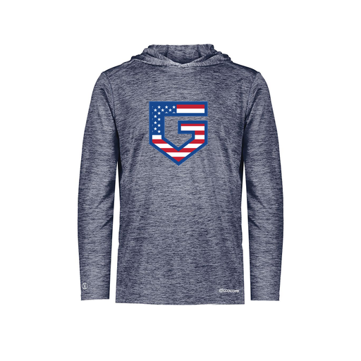 [FOLHCGNV-YS-LOGO1] Decker Youth Charge Hoodie (Youth S, Navy, Logo 1)