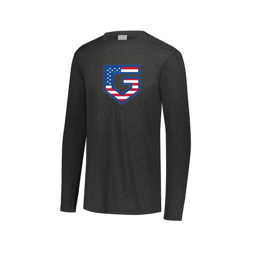 [FTLCUBBK-AXS-LOGO1] Decker Men's Tri-Blend T-Shirt - Long Sleeve (Adult XS, Black, Logo 1)