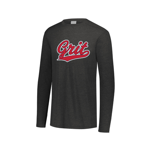 [FTLCUBBK-AXS-LOGO2] Decker Men's Tri-Blend T-Shirt - Long Sleeve (Adult XS, Black, Logo 2)