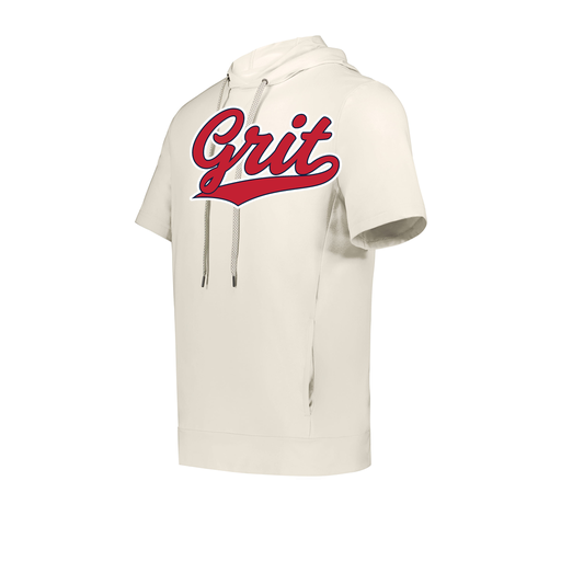[222505.907.S-LOGO2] Men's Venturs Soft Knit Short Sleeve Hoodie (Adult S, White, Logo 2)