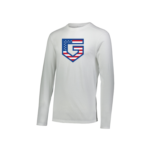 [FTLCUBWH-YS-LOGO1] Decker Youth Tri-Blend T-Shirt - Long Sleeve (Youth S, White, Logo 1)